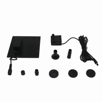 Floating Solar Fountain Lotus Leaf Garden Water Feature for Ponds replacement solar panel, submersible pump and 7 nozzle adapters kit