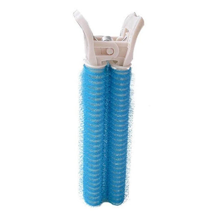 Fluffy Hair Clips For Volumizing Roots blue double-roll hollow ABS plastic clip for lifting crown and shaping bangs