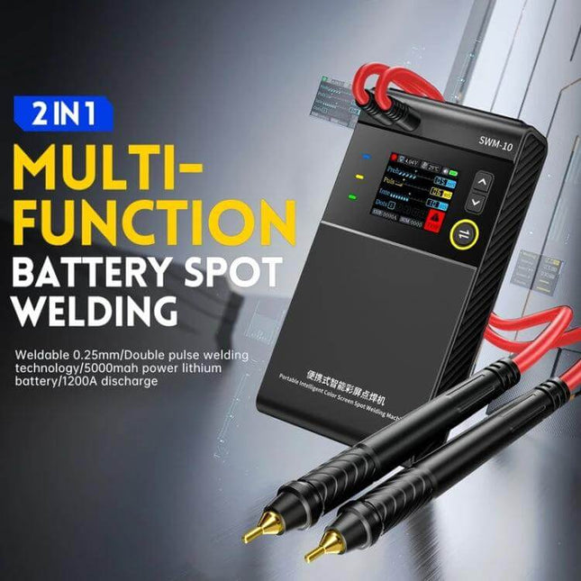 FNIRSI Handheld Battery Spot Welder for Nickel Sheet compact rechargeable handheld spot welder with probes and display for thin nickel sheet welding