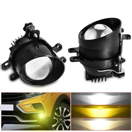 Fog Lights Dual Lens For All Weather Driving Everyday Use aluminum alloy 55W 3000K-5500K waterproof fog light with yellow white mixed beam