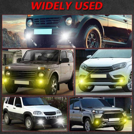 Fog Lights Dual Lens For All Weather Driving Everyday Use - waterproof aluminum 55W 50804 LED beads in yellow, white, or mixed 3000K-5500K