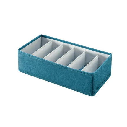 Foldable Drawer Clothes Storage Box, 24 Grids Gray - compact 24-grid organizer for socks, underwear, belts in dresser or closet