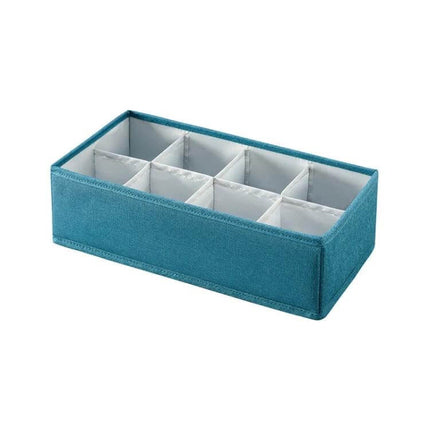Foldable Drawer Clothes Storage Box, 24 Grids Gray - 24-compartment gray fabric organizer for socks underwear and accessories