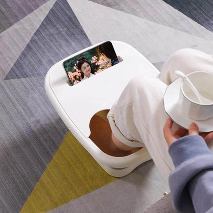Foldable Foot Bath Bucket 15L For Easy Home Soak And Massage with phone slot, raised acupressure dots, compact foldable design for home foot spa