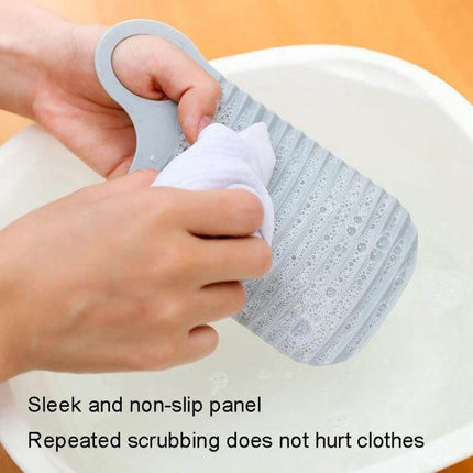 Foldable Soft Silicone Laundry Board White For Home Use - compact foldable scrub board for delicates, collars and cuffs, non-slip smooth panel, hanging storage