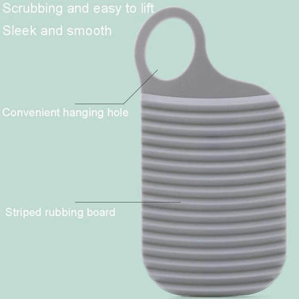 Foldable Soft Silicone Laundry Board White For Home Use - compact foldable white silicone scrubbing board with hanging hole for delicates