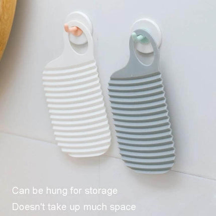 Foldable Soft Silicone Laundry Board White For Home Use - compact foldable white silicone wash board with hanging hole for delicates, collars and cuffs