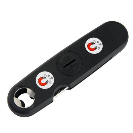 Foldable Waterproof Food Thermometer For Kitchen And Barbecue compact black foldable probe thermometer with bottle opener and magnetic icons