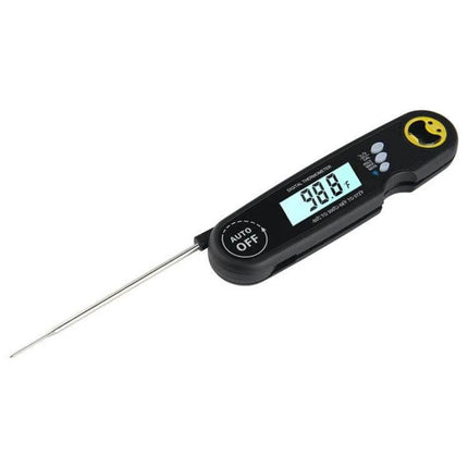 Foldable Waterproof Food Thermometer For Kitchen And Barbecue - digital foldable probe thermometer with LCD for grilling, smoking, frying (compact waterproof design)