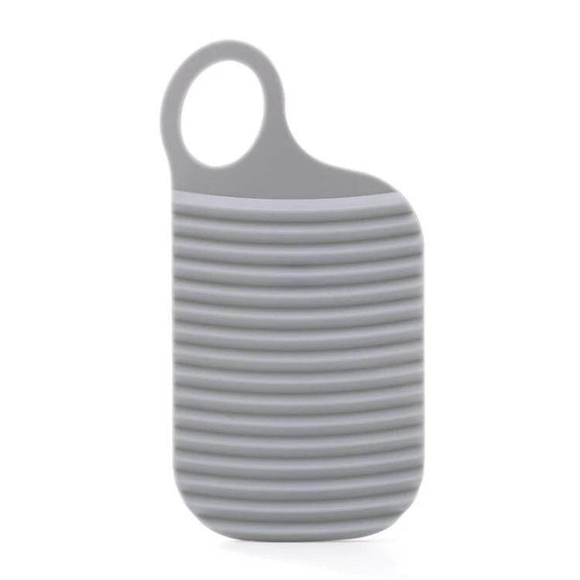 Foldable Soft Silicone Laundry Board White For Home Use - compact ribbed white silicone washboard with hanging hole for delicates