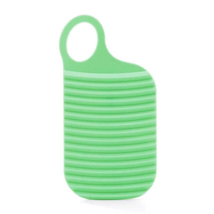 Foldable Soft Silicone Laundry Board White For Home Use - compact foldable ribbed silicone scrub board with hanging hole for delicates (18.5x9.4cm)