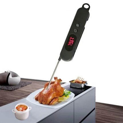 Folding Digital Meat Thermometer Wireless Instant Read For Grilling - folding probe, magnetic back, instant read for chicken, beef, pork