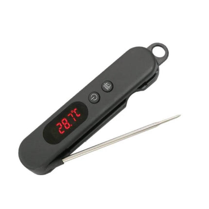 Folding Digital Meat Thermometer Wireless Instant Read For Grilling folding probe with magnetic back and digital display reading 28.7°C