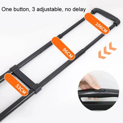Folding Hand Trolley Turtle Cart For Luggage Compact telescoping handle with 3 adjustable heights 53cm 96cm 106cm one-button release