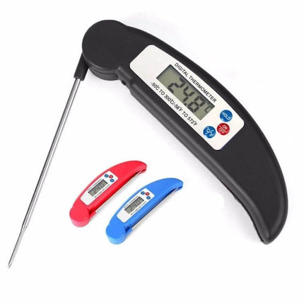 Folding Meat Thermometer For Kitchen Use Everyday Cooking - foldable digital probe thermometer with ABS body and stainless steel probe for grilling and roasting