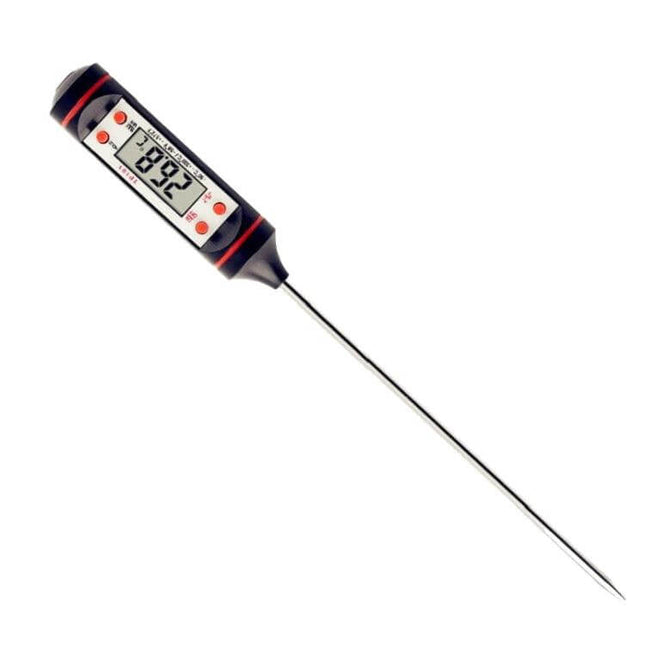 Food Pen Type Thermometer For Grilling And Baking With Digital Display showing stainless steel probe and LCD reading 89.2°F - pocket pen thermometer