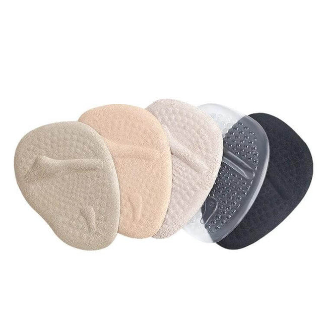 Forefoot Pad For High Heels Non Slip Insole For Everyday Wear - gel velvet forefoot pads in beige, nude, clear and black, moisture-wicking cushion