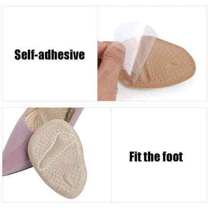 Forefoot Pad For High Heels Non Slip Insole For Everyday Wear - self-adhesive gel velvet forefoot cushion with printed pattern to prevent sliding and wick moisture