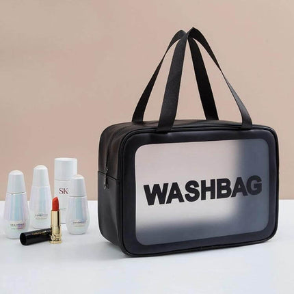 Frosted Translucent Waterproof Storage Bags 2 Pack For Travel - frosted translucent washbag with toiletries and zipper seal