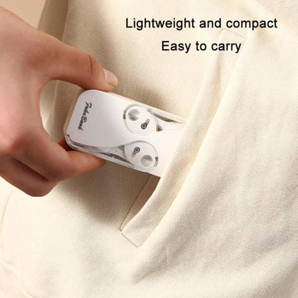 FukuBook Portable Mini Floss Box With Auto Opening And Closing For Daily Use - compact white TPR+ABS dispenser fits into pocket for travel and one-handed use