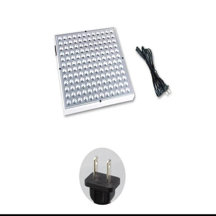 Full Spectrum Plant Grow Light For Indoor Seedlings 45W LED panel with 144 LEDs (red blue white UV IR) and power cord, compact for home grow tents