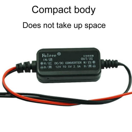 Fulree Ultra-Thin Vehicle DC Power Converter, 12V To Multiple Voltages compact 11mm-thick DC-DC converter for dashboards, sensors, and small electronics