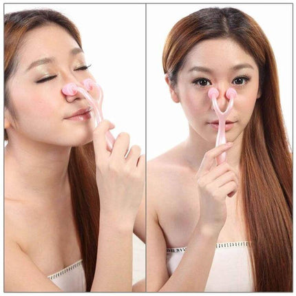 FunAdd Nose Up Shaping Clip For Daily Nose Lifting shown on model demonstrating ergonomic natural-material nose shaper