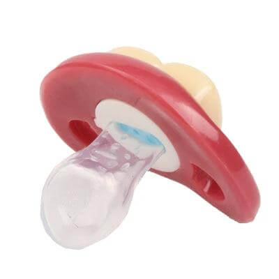 Funny Silicone Baby Pacifier With Two Front Teeth For Calming Crying - red silicone nipple pacifier for soothing and photos