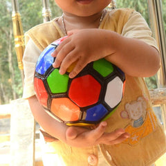 Ballon de football coloré en cuir PU intelligent REGAIL n° 2 pour enfants, résistant à l'usure, avec gonfleur