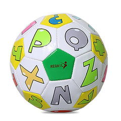 Kids' Colorful PU Leather Football with Inflator - REGAIL No. 2 Wear-resistant Design for Kindergarten