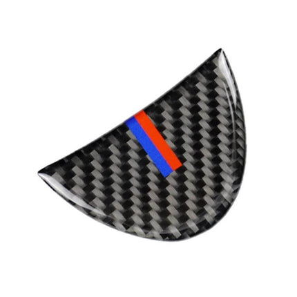 Carbon Fiber Decorative Sticker for BMW Mini Steering Wheel in Red and Blue - carbon fiber trim with red and blue stripe