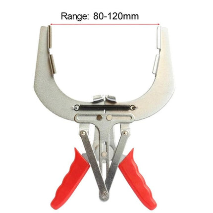 Adjustable Plier Clamp for Vehicle Piston Ring Maintenance - metal piston ring clamp 80-120mm with red handles