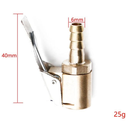 Air Chuck for Routine Car Tire Maintenance at Home - brass 6mm nozzle, 40mm lever, 25g compact tire valve connector