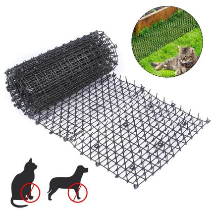 Garden Flower Anti Cat Net For Garden Use Size S 49x13 cm - lightweight plastic net roll to protect flower beds and potted plants from cats (easy to cut)
