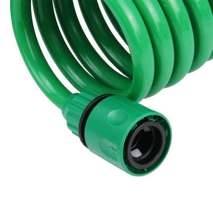 Garden Watering Telescopic Hose 30m With Connector green spiral coiled hose with quick-connect fitting for compact garden storage
