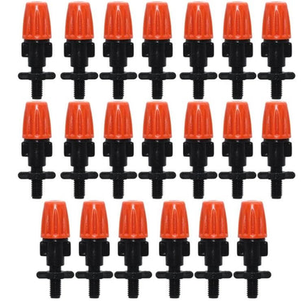 Gardening Drip Irrigation Accessories Orange Spray Head - pack of small adjustable orange micro-spray emitters for pots, seedling trays and greenhouses