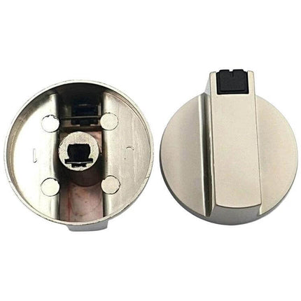 Gas Stove Knob Switch 6mm Shaft For Home Kitchen Use - metal replacement knob showing front and back views