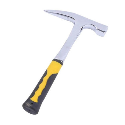 Geological Exploration Tool Pointed Arc Hammer For Field Use with rubber-coated handle and 45 steel head for rock sampling