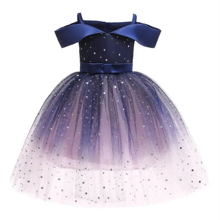 Girls One-Shoulder Sequined Tutu Dress Size 100 to 150