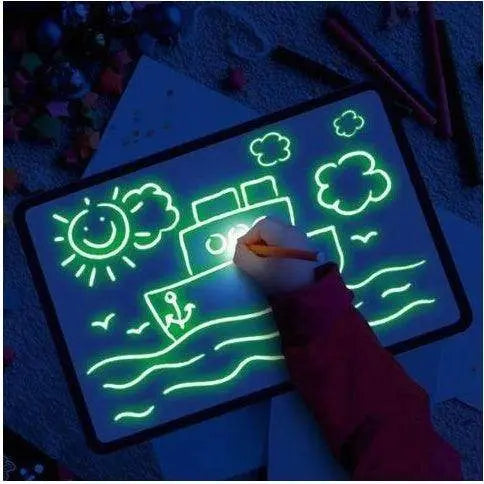 Glow-in-the-Dark Creative Sketchpad for Kids Art Fun Tool 