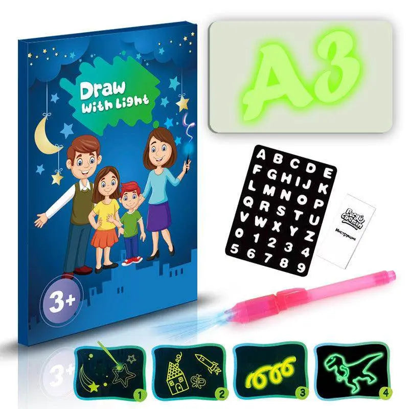 Glow-in-the-Dark Creative Sketchpad for Kids Art Fun Tool 