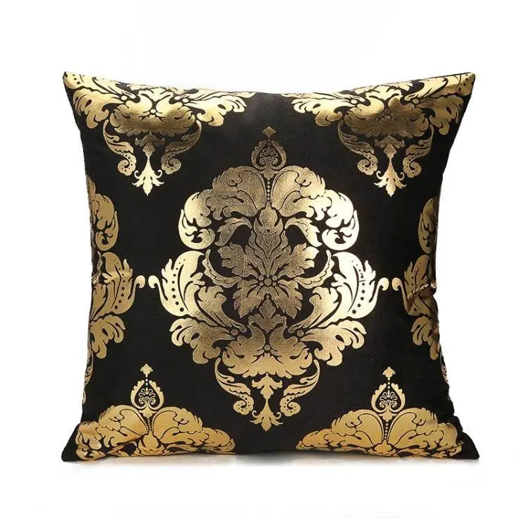 Gold Stamping Pillow Case Sofa Cushion Holder 45x45cm Luxury 