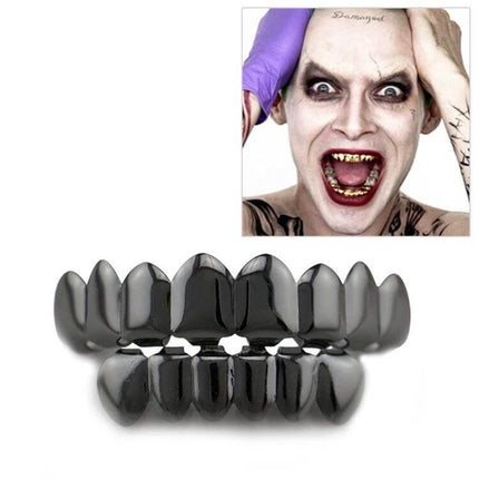 Gold Tooth Set With Real Gold Plating For Hip Hop And Cosplay decorative copper-base plated teeth for cosplay, Halloween, stage and urban outfits