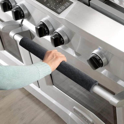 Refrigerator Handle Covers Antislip For Fingerprint Free Kitchen gold velvet cover on oven handle protects from fingerprints and dust