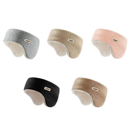 Golovejoy Beige Winter Warm Earmuffs Set With Earplugs And Sleep Mask - beige travel earmuffs sleep mask and earplugs set