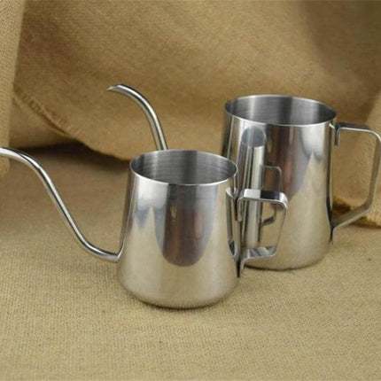 Gooseneck Hand Drip Coffee Pot 250ml For Pour-Over Brewing - stainless steel 304 gooseneck kettle with slender spout and ergonomic handle, 250 ml capacity