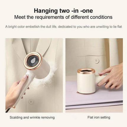 GT-01 Handheld Garment Steamer UK Plug For Quick Home Touch Ups handheld steaming jacket and flat-iron setting with titanium heat panel