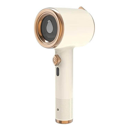 GT-01 Handheld Garment Steamer UK Plug For Quick Home Touch Ups white and rose gold handheld steamer shown upright with power button and nozzle