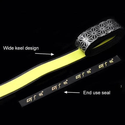 Guangyu Gradient Handle Strap For Fishing Rods Anti Slip 2cm Thick - neon yellow anti-slip fishing rod wrap with geometric gradient pattern and end seal