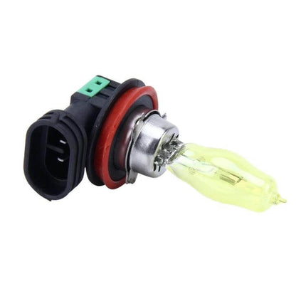 H11 HOD Halogen Bulbs 2-Pack Yellow Light For Car Headlights - single yellow H11 replacement bulb with connector for improved rain/snow visibility